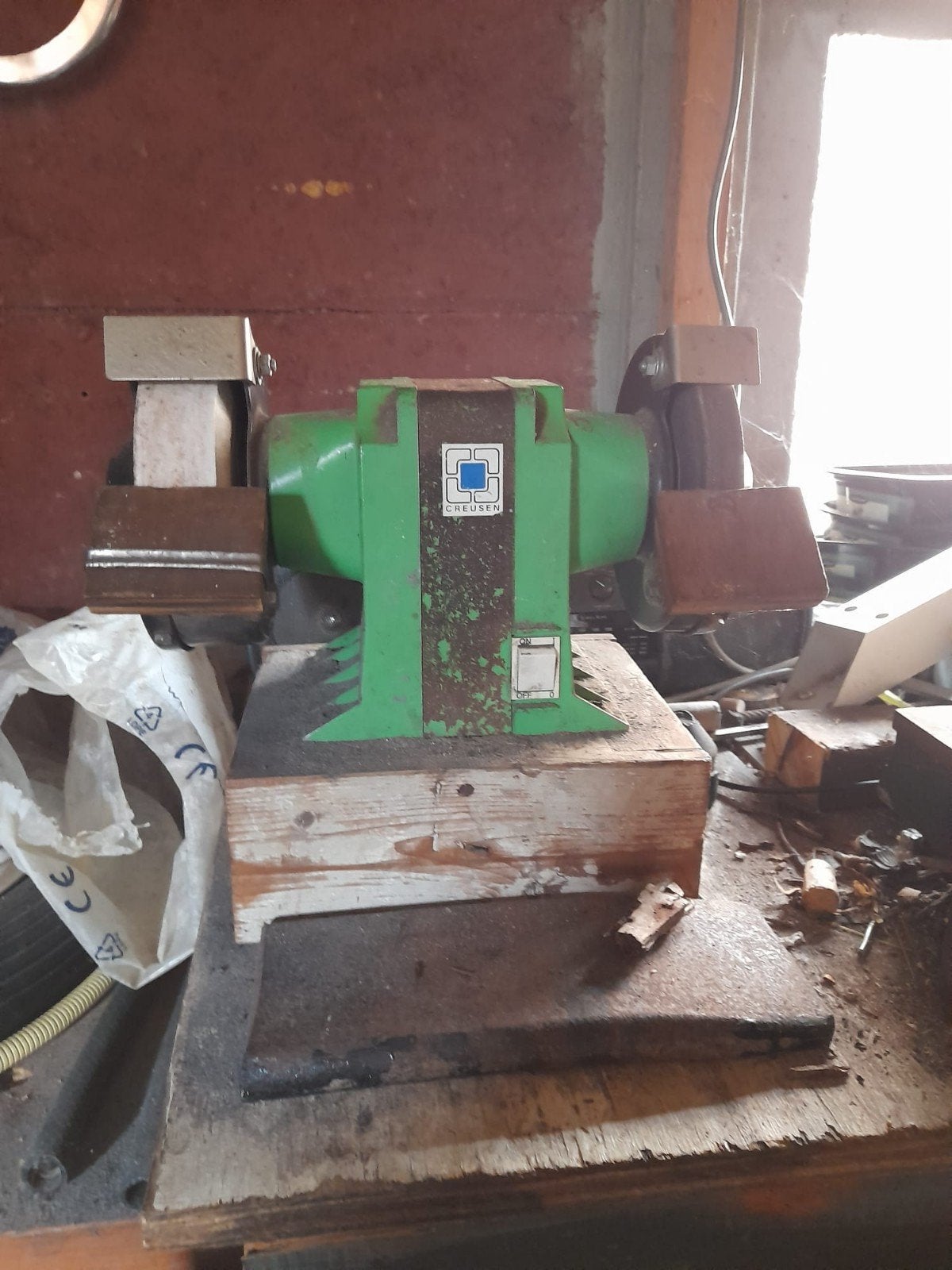 Creusen Werkbankslijpmachine, Doe-het-zelf en Verbouw, Ophalen, Gebruikt, Minder dan 700 watt, Werkbankslijpmachine