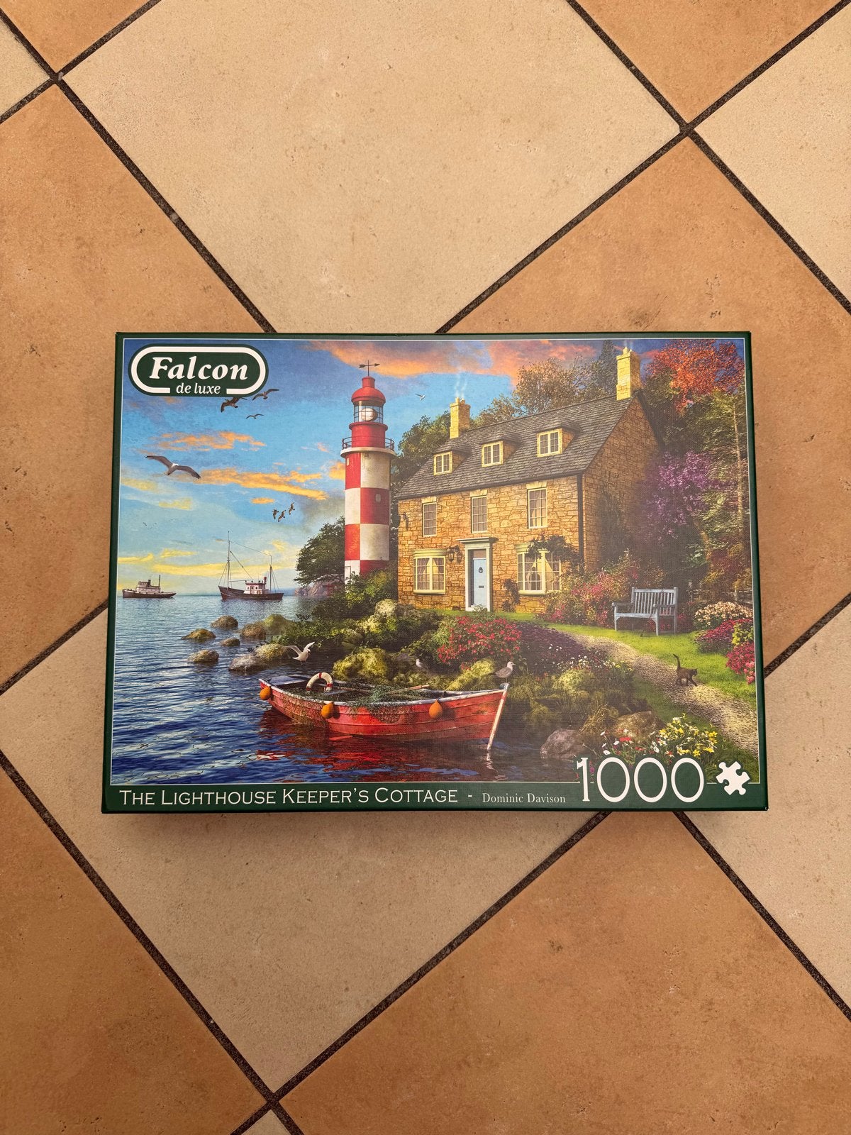 Falcon de luxe Legpuzzel - The Lighthouse Keeper's Cottage, Ophalen, 500 t/m 1500 stukjes, Zo goed als nieuw, Legpuzzel