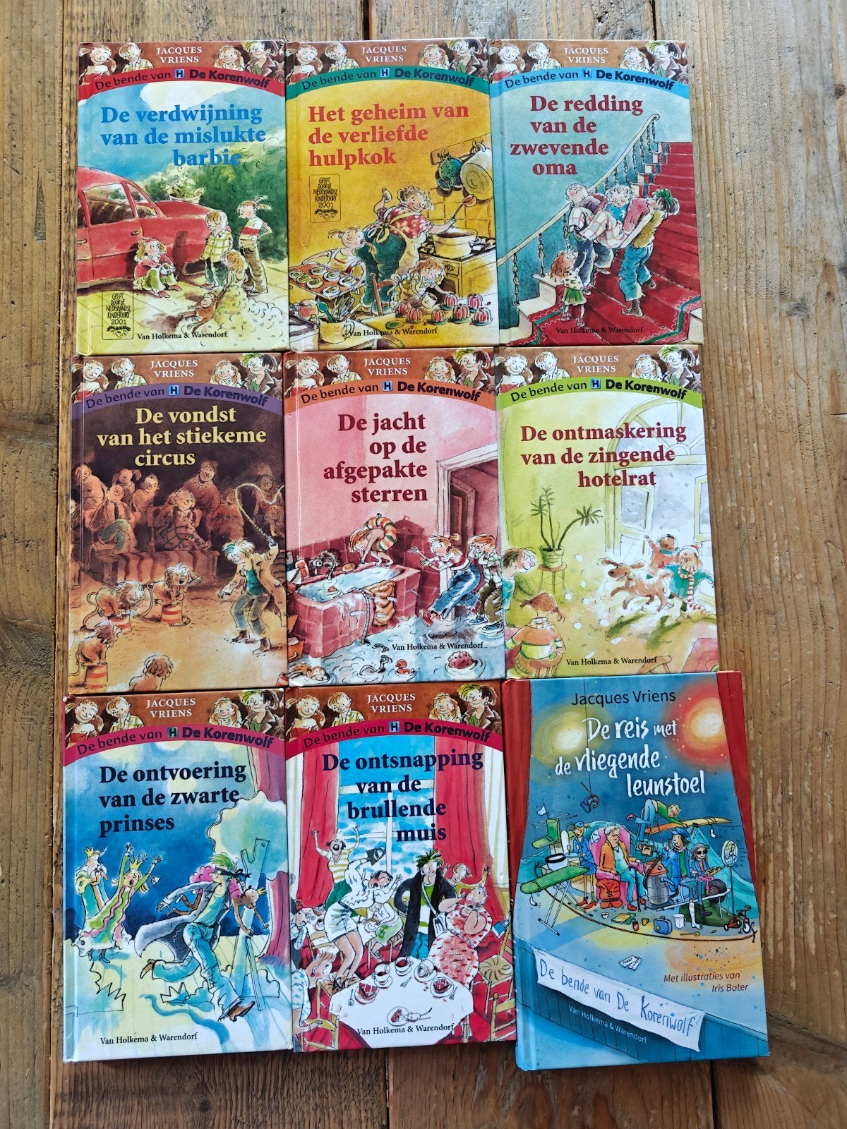 9 Delen van de serie: De bende van de korenwolf., Ophalen of Verzenden, Gelezen, Fictie algemeen
