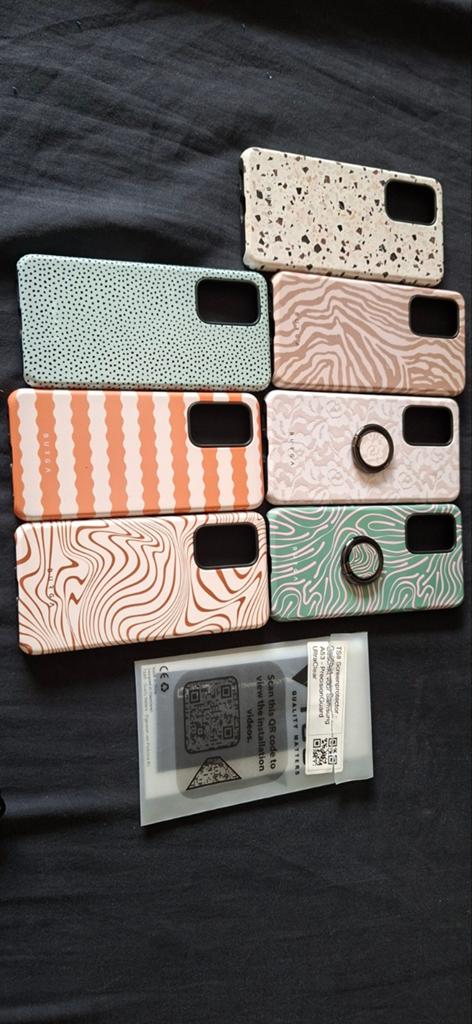 7 Burga telefoonhoesjes en screenprotector Samsung GalaxyA53, Ophalen of Verzenden