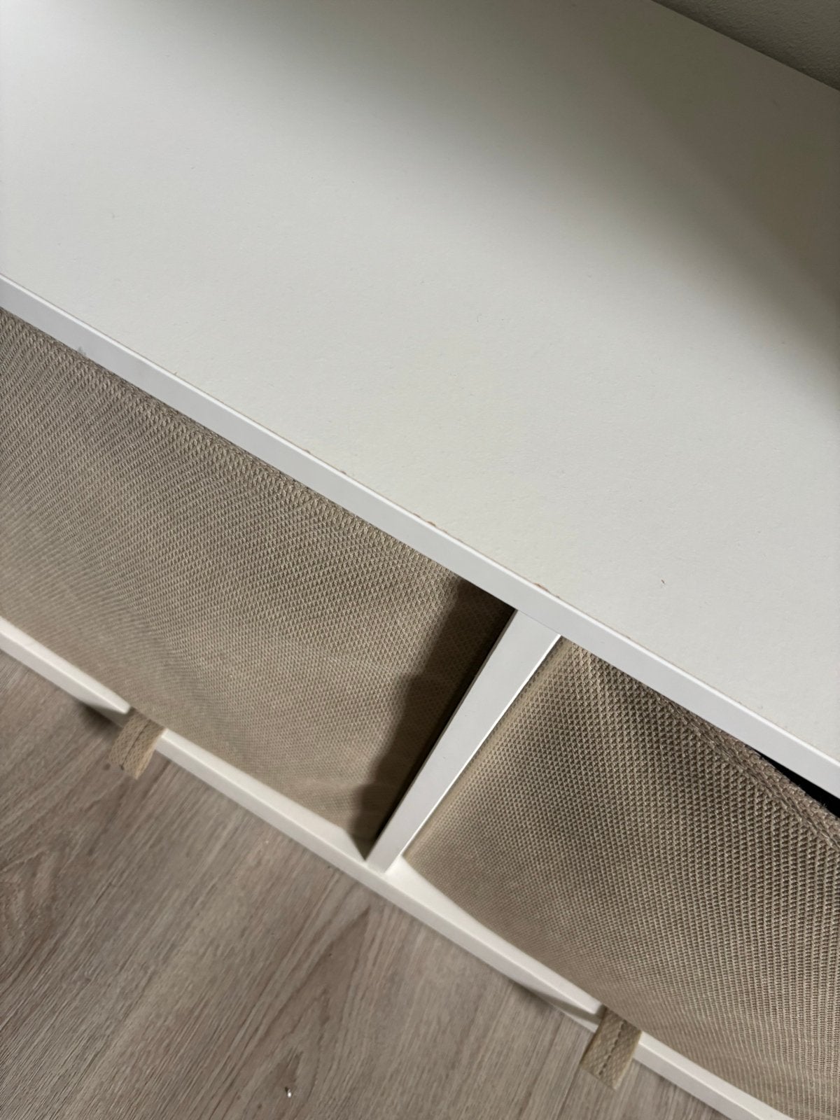 IKEA Kallax TV-meubel met mandjes, Overige materialen, Gebruikt, 100 tot 150 cm, Ophalen of Verzenden