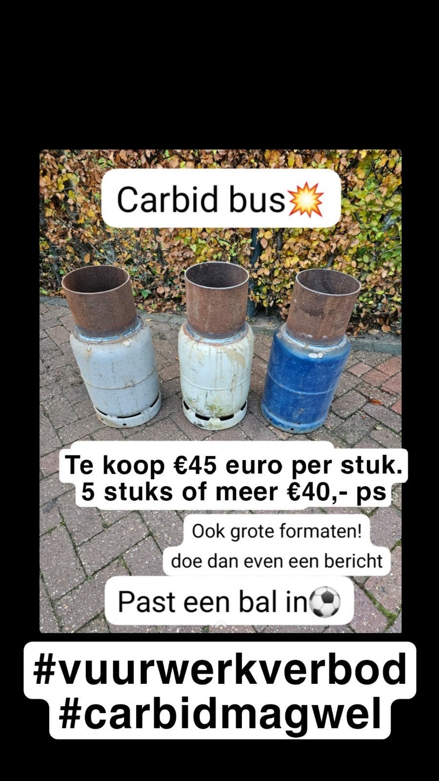 carbid bussen, Ophalen of Verzenden, Zo goed als nieuw