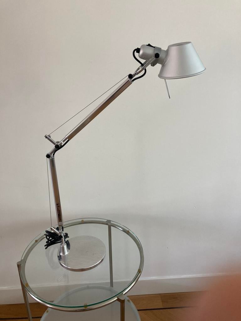 Nette Artemide Tolomeo Mini met voet, chroom, Ophalen of Verzenden, Zo goed als nieuw, 75 cm of meer