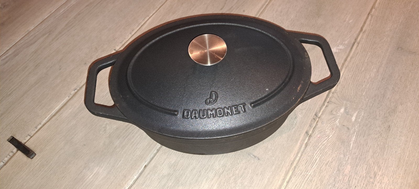 Daumonet Gietijzeren Braadpan - Ovale Vorm, Ophalen of Verzenden, Gebruikt, Gietijzer