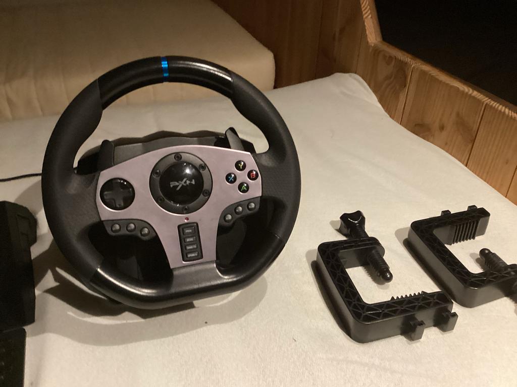 PXN V9 Racestuur met pedalen en shifter, Racestuur, Force feedback, Zo goed als nieuw, PC