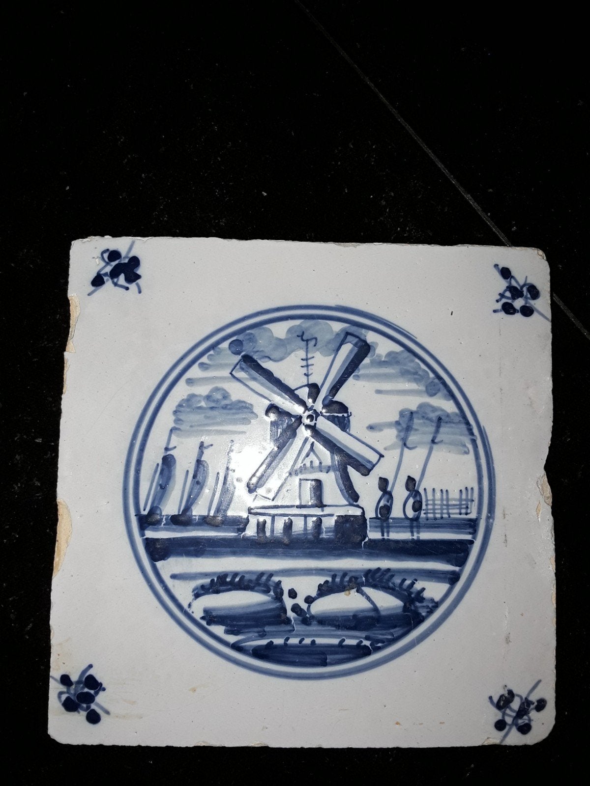Antieke Friese wandtegel, Antiek en Kunst, Antiek | Wandborden en Tegels, Ophalen of Verzenden