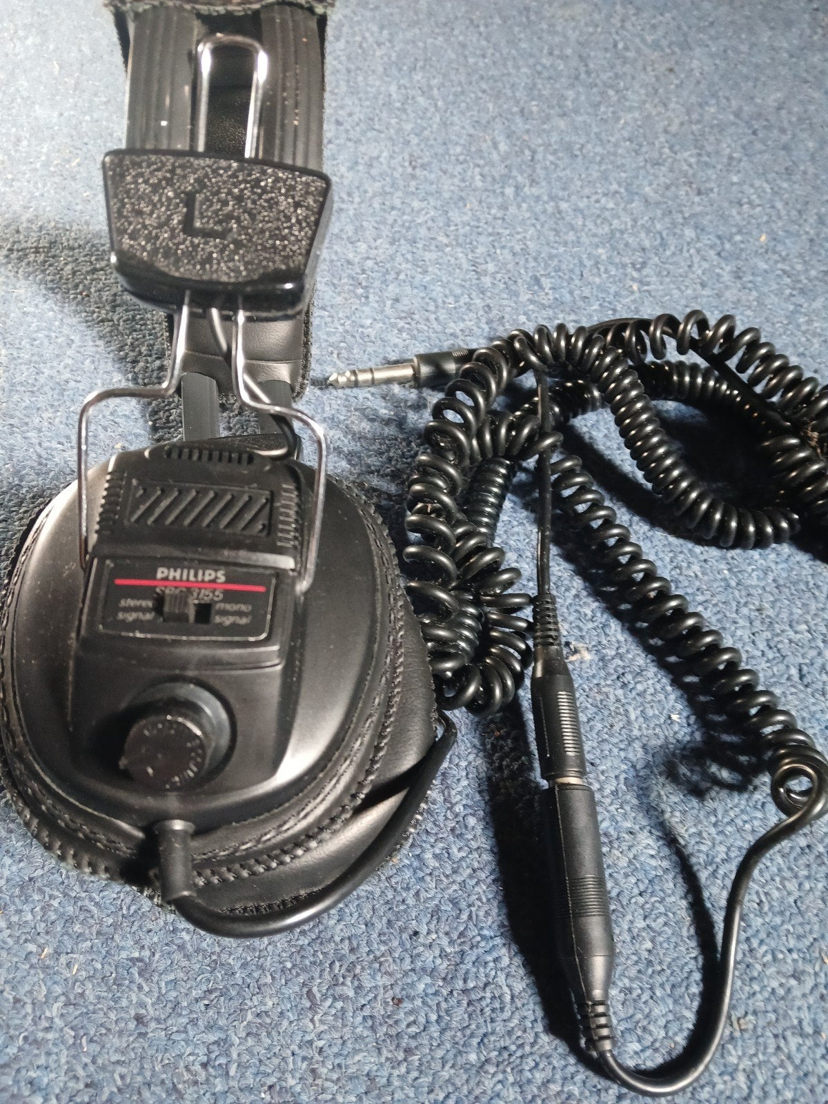 Philips SBC 3155 Vintage Over-ear Koptelefoon, Philips, Ophalen of Verzenden, Over-ear, Zwart