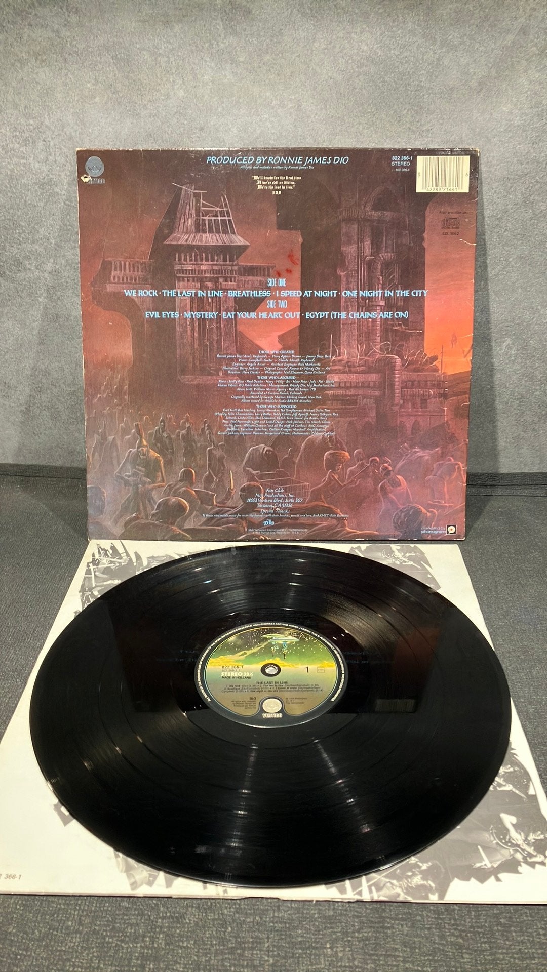 Dio — The Last in Line, Gebruikt, 1980 - 1989, Ophalen of Verzenden, Inclusief binnenhoes