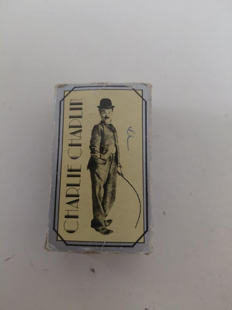 Vintage Charlie Chaplin popje in luciferdoosje, Ophalen of Verzenden, Gebruikt