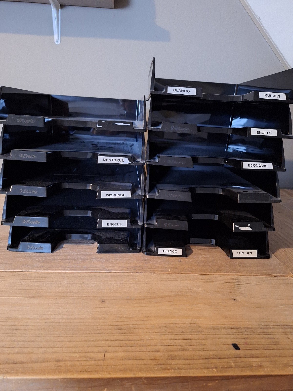 Esselte brievenbakjes, zwart,, Ophalen of Verzenden, Gebruikt