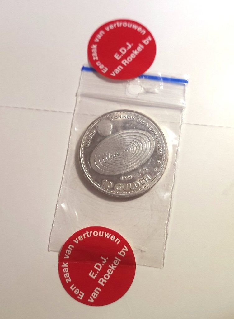 Zilveren Millenniumtientje 1999/2000 — Compleet met Brief, Postzegels en Munten, Koningin Beatrix, Zilver, Ophalen of Verzenden