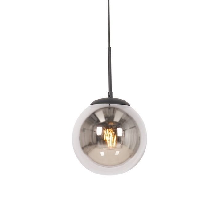 QAZQA Flore HL Black Smoke hanglamp - Nieuw in doos, Huis en Inrichting, Ophalen of Verzenden, Nieuw, Glas, 75 cm of meer