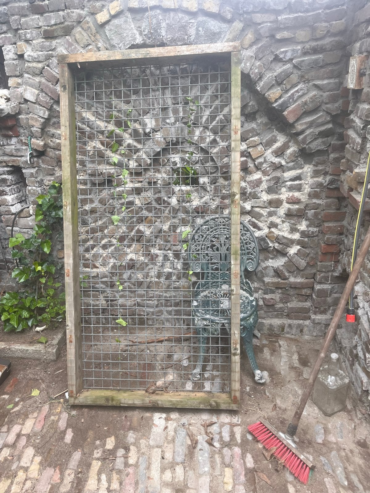 Gaashek klimplanten 1x2m - Gebruikt maar goed, Ophalen, Gebruikt, Gaas