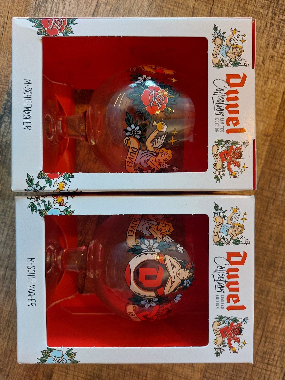Duvel glas Limited Edition M-Schiffmacher, Verzenden, Nieuw, Glas of Glazen, Duvel