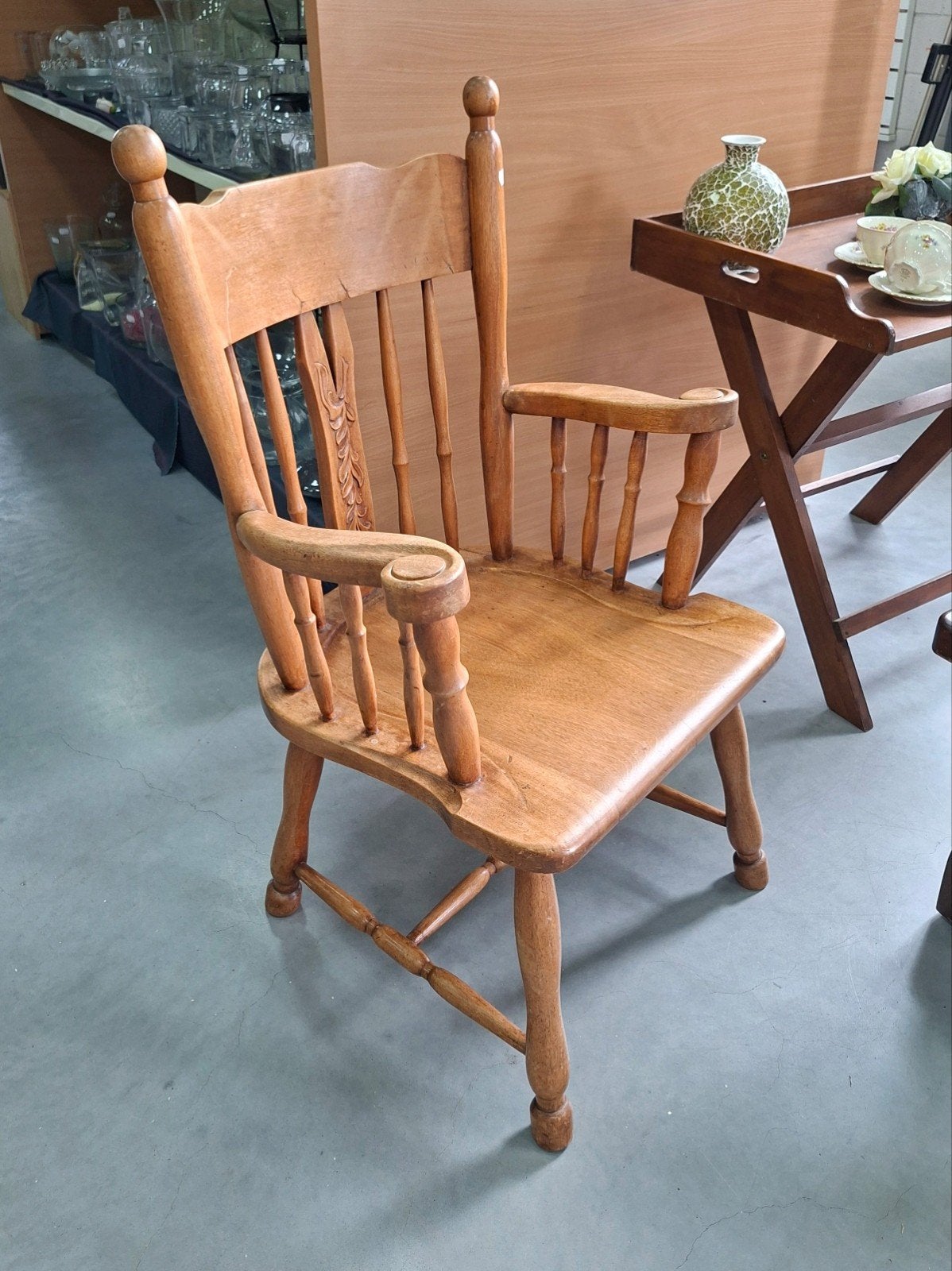 Vintage stoel | handgemaakt | armstoel, Ophalen