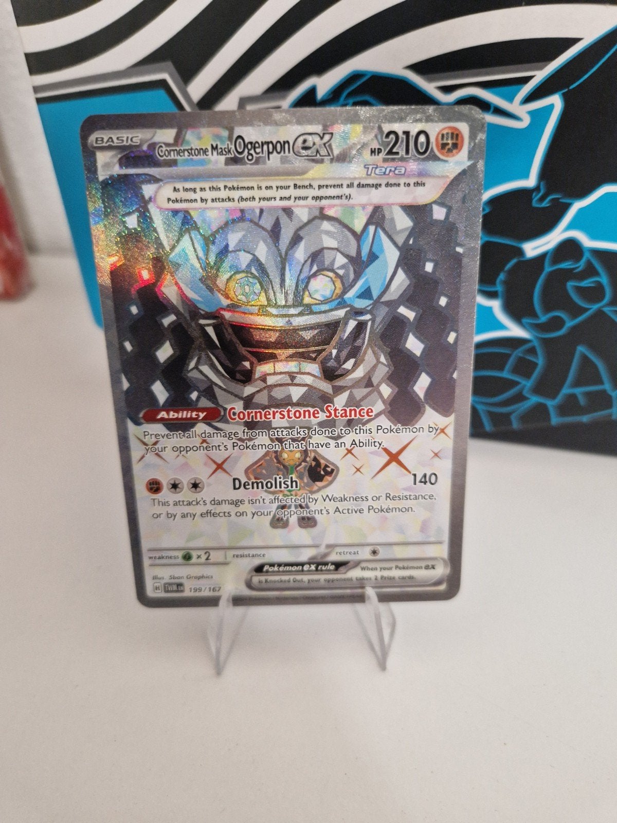 Cornerstone Mask Ogerpon ex 199/167, Ophalen of Verzenden, Zo goed als nieuw, Losse kaart, Foil