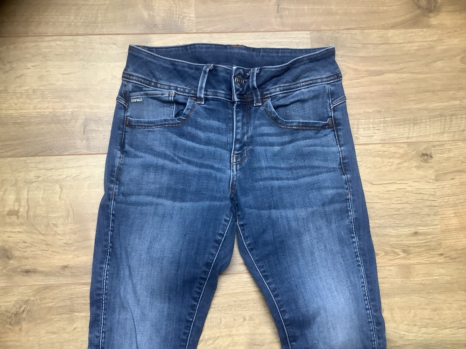 G-Star Lynn Mid Skinny Jeans - Maat 27/28, Ophalen of Verzenden, Zo goed als nieuw, Blauw, W27 (confectie 34) of kleiner