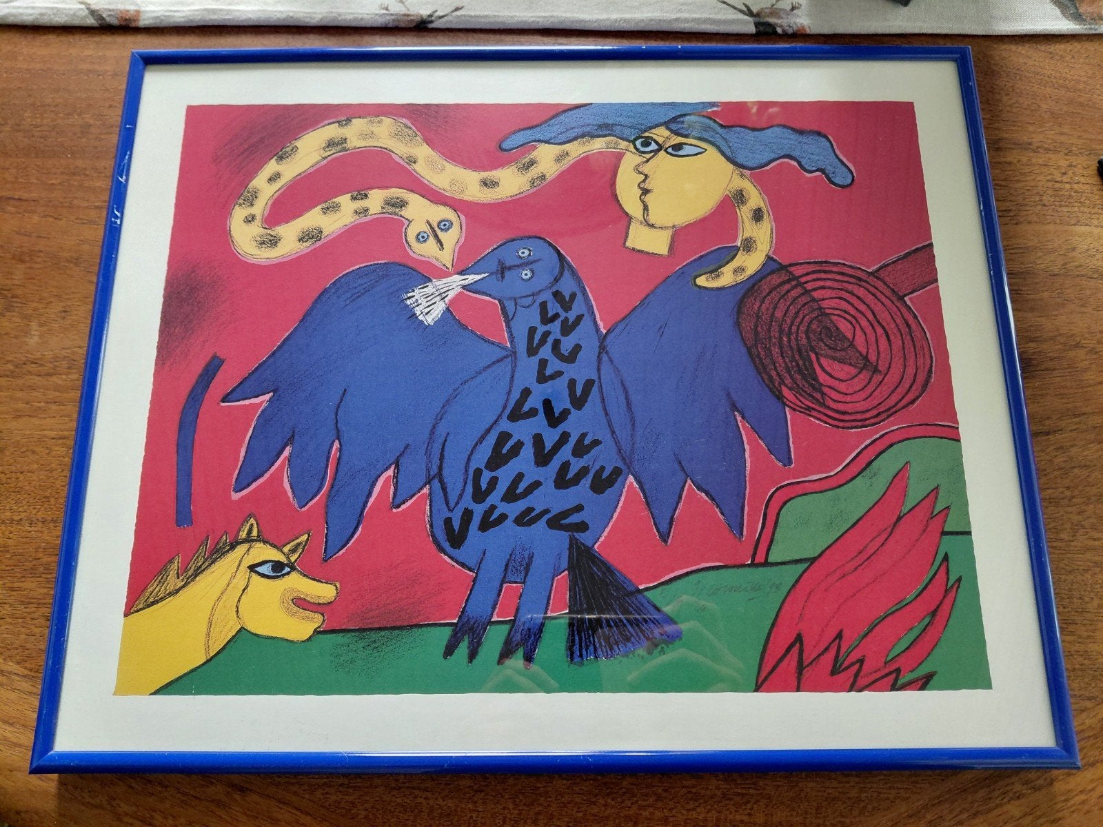 Corneille '93 - Mémoire de Bali E/A 9/20 zeefdruk, Expressionistisch, Ophalen of Verzenden, Print, Overige onderwerpen