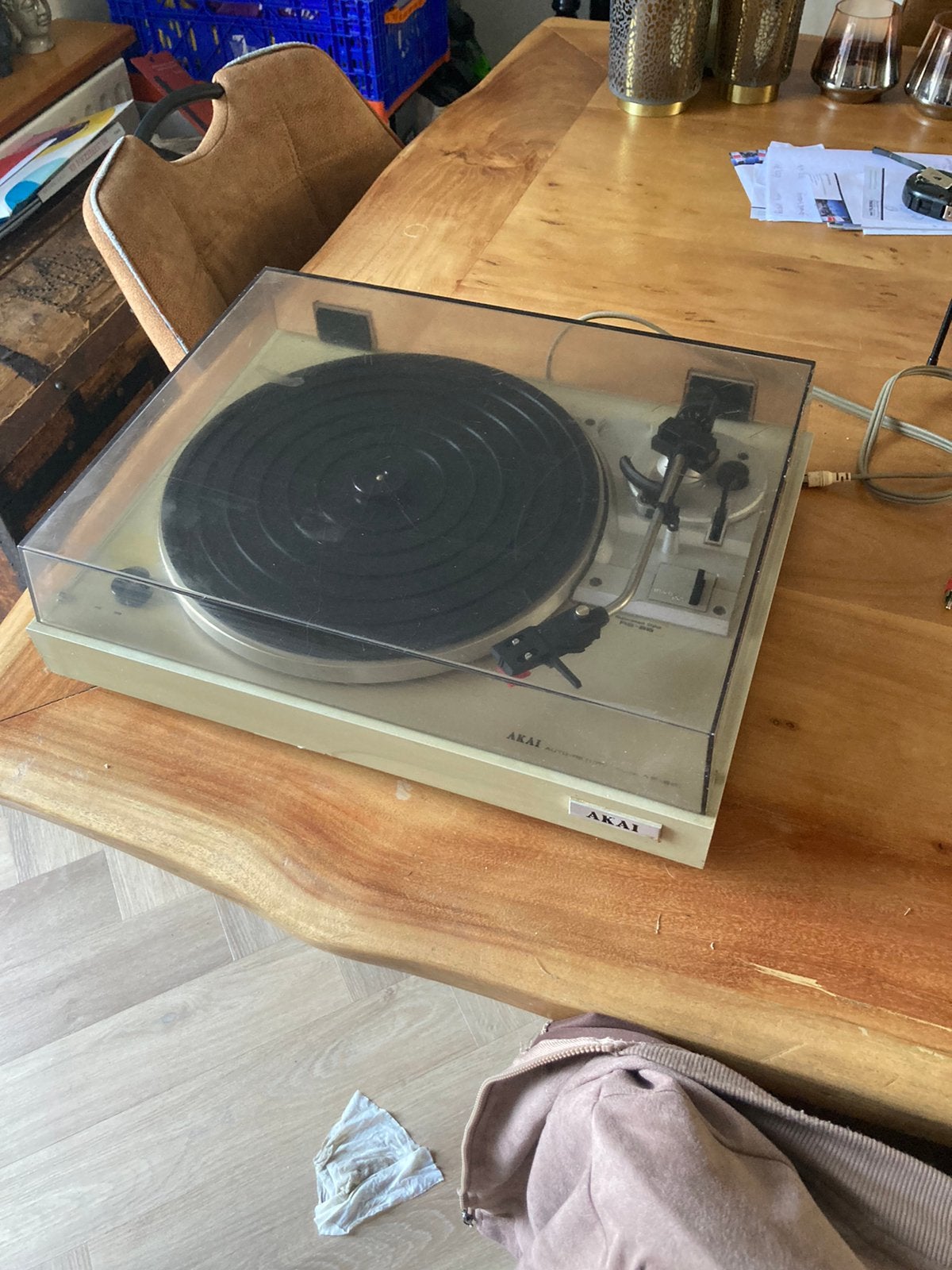 Platenspeler vinyl vintage nostalgie, Ophalen, Zo goed als nieuw
