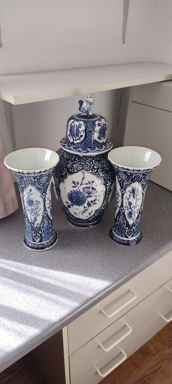 Prachtige Delftse kaststel blauw wit, Ophalen of Verzenden