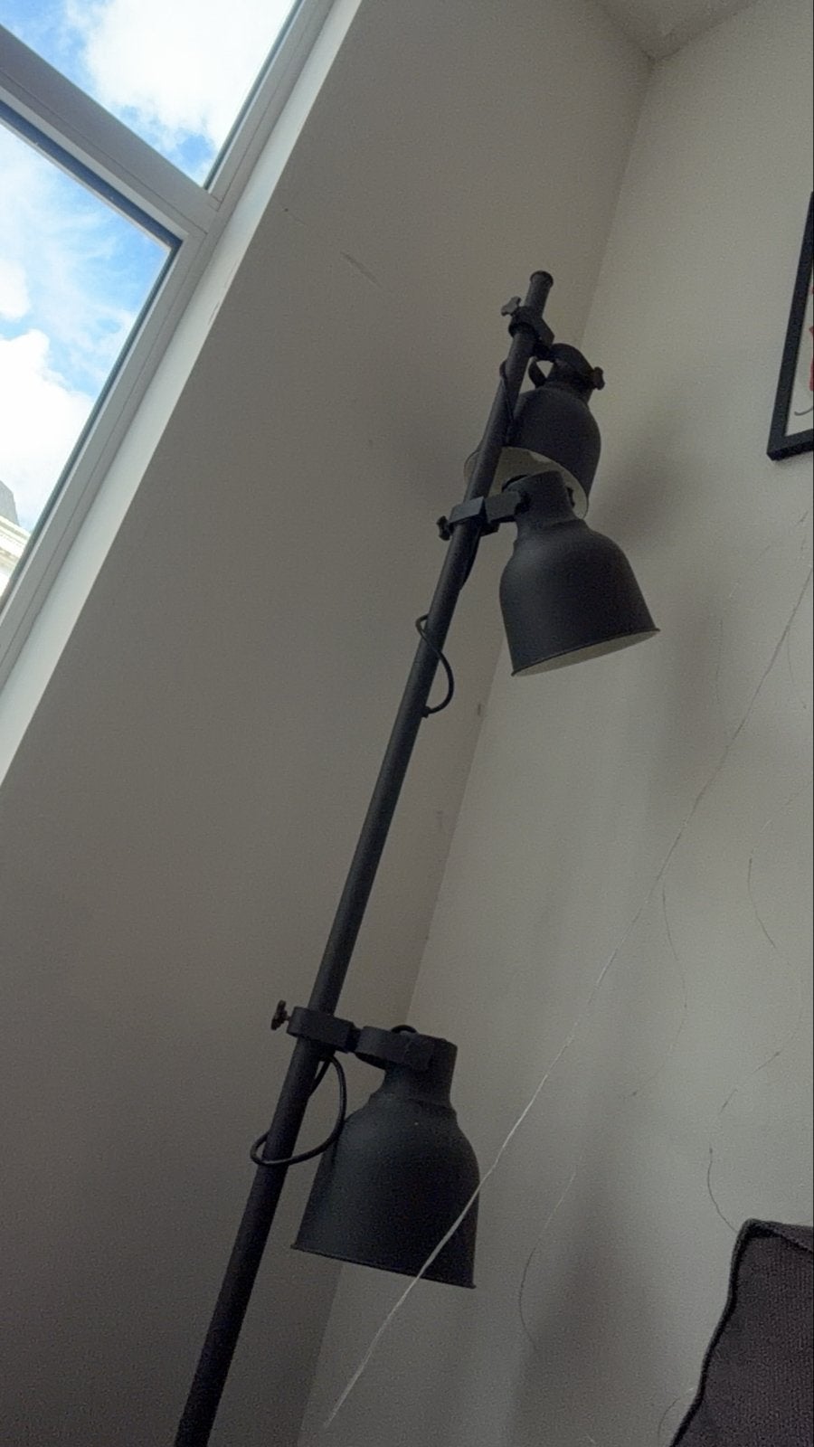 Ikea staande lamp met 3 verstelbare spots, Huis en Inrichting, Lampen | Vloerlampen, Ophalen, Gebruikt, Metaal, 150 tot 200 cm