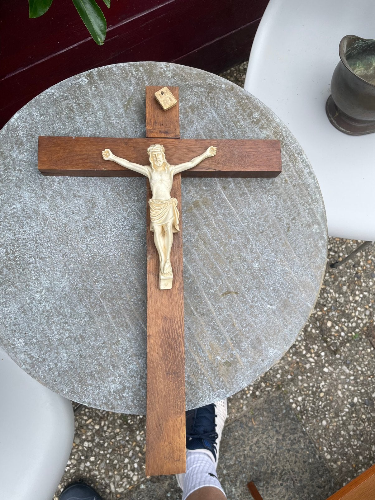Vintage kruis met Christusbeeld, Ophalen of Verzenden