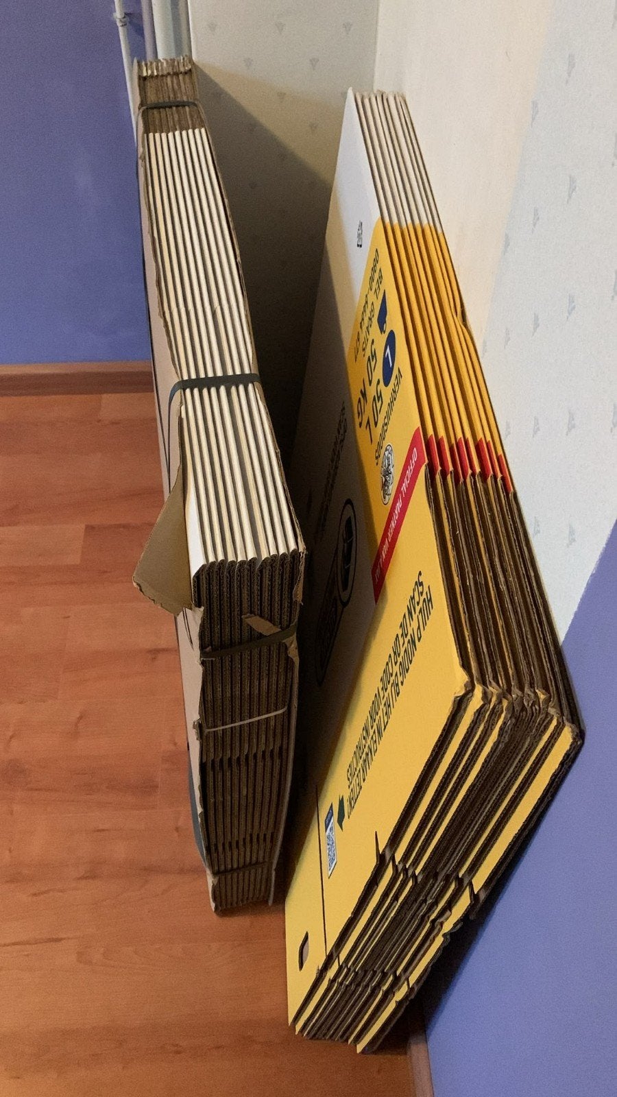 19 nieuwe Verhuisdozen - 50 l, Ophalen, Doos, 40 tot 60 cm, Opvouwbaar