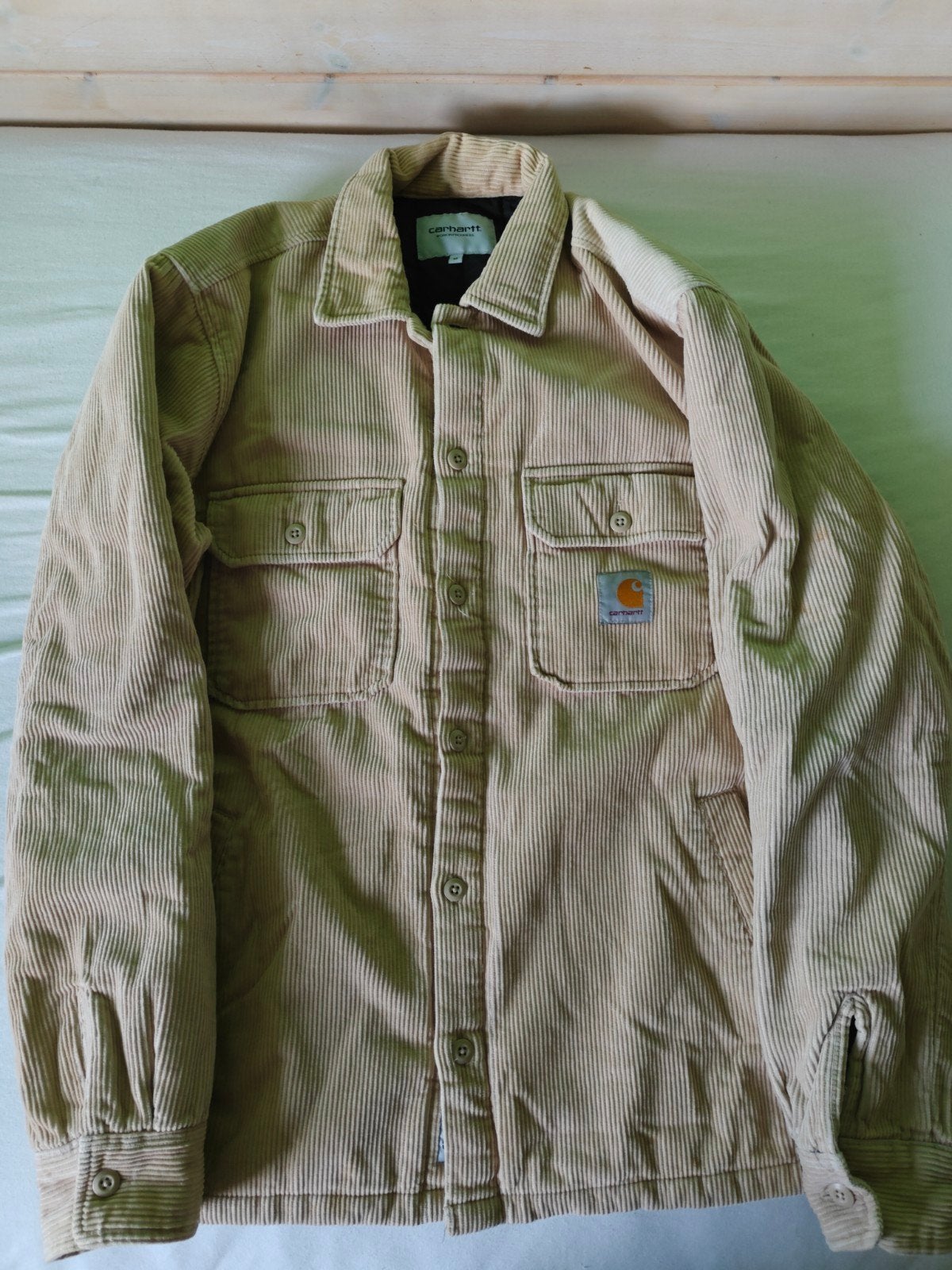 Carhartt Work in Progress Corduroy Jas Maat M, Kleding | Heren, Carhartt Work in Progress, Maat 48/50 (M), Beige, Ophalen of Verzenden