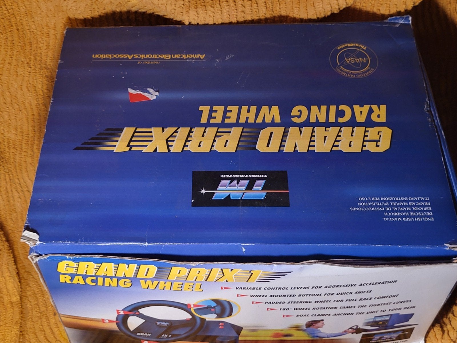 Thrustmaster Grand Prix Racing Wheel - Vintage Racestuur, Racestuur, Ophalen of Verzenden, Zo goed als nieuw, Thrustmaster