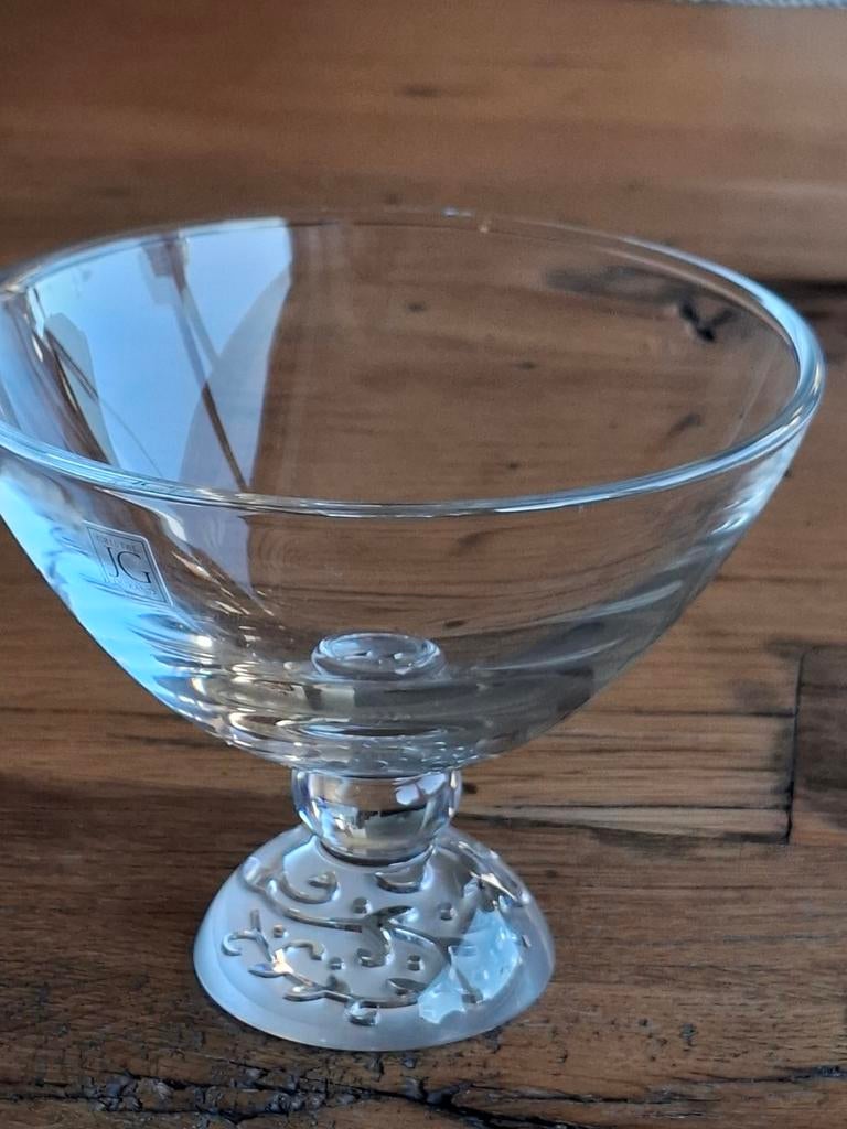 JG Durand vintage kristallen schaaltje op voet, Antiek en Kunst, Antiek | Glas en Kristal, Ophalen of Verzenden