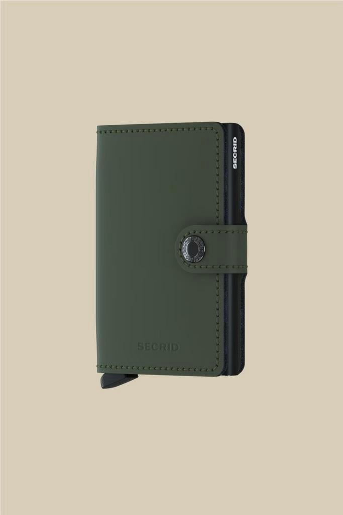 Nieuwe Secrid Miniwallet - Mat Groen Zwart, Overige merken, Nieuw, Ophalen of Verzenden, Leer