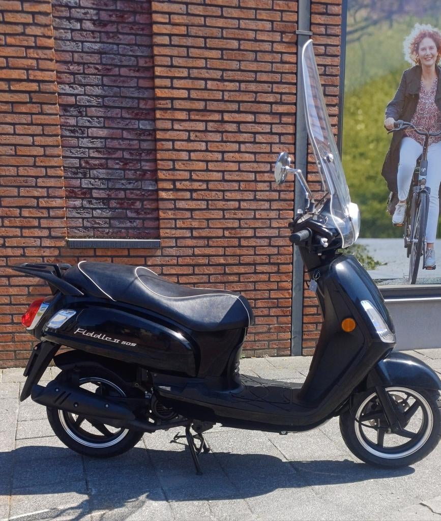 Sym Fiddle 1 uit 2018 met lage kilometerstand, Fietsen en Brommers, Snorfietsen en Snorscooters, Gebruikt, SYM, Benzine, Ophalen