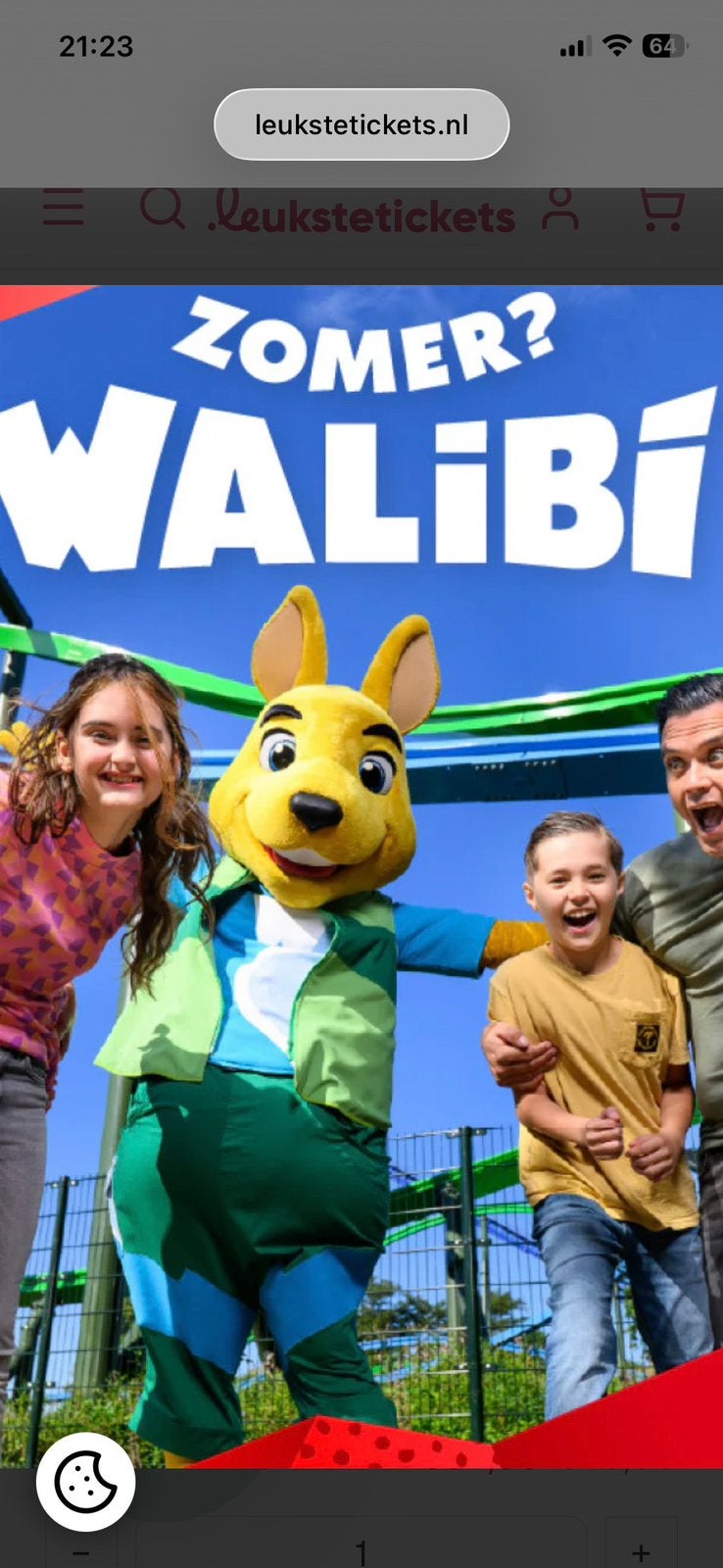 2 tickets toegangsbewijzen Walibi Holland, Twee personen, Ticket of Toegangskaart