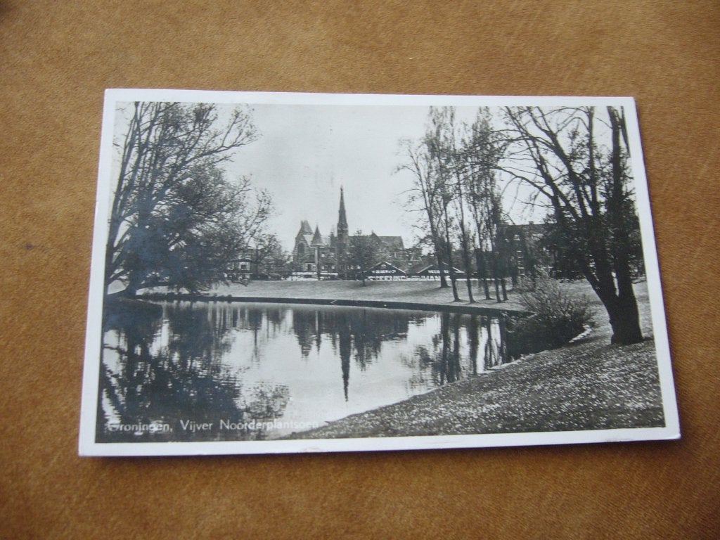 GRONINGEN  =  VIJVER NOORDERPLANTSOEN, Ophalen of Verzenden, 1940 tot 1960, Gelopen, Groningen