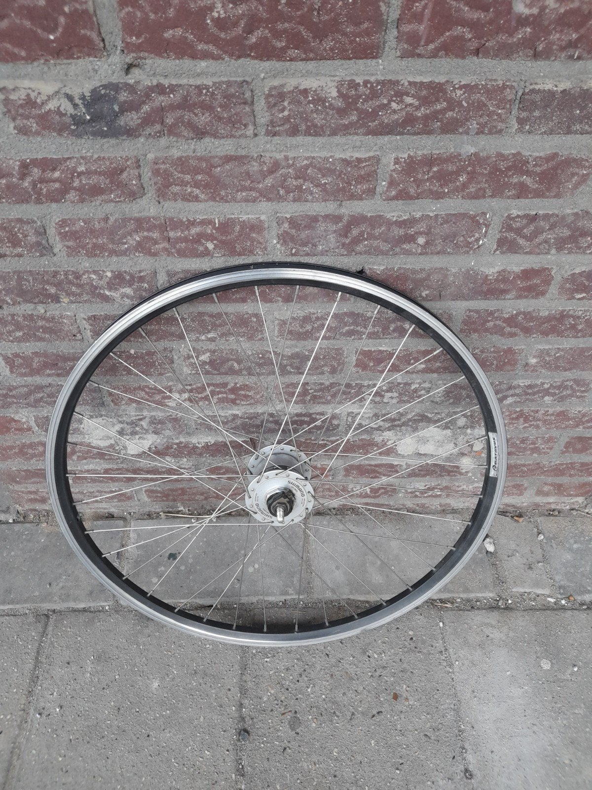 voorwiel met naafdynamo 26 inch (Batavus), Fietsen en Brommers, Fietsonderdelen, Ophalen, Wiel, Batavus, Aluminium