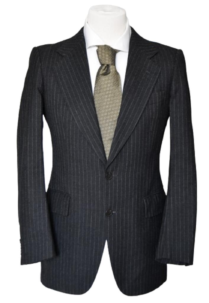 Burberry blazer, gestreept colbert, jasje Mt. S, Kleding | Heren, Verzenden, Zo goed als nieuw, Grijs, Burberry