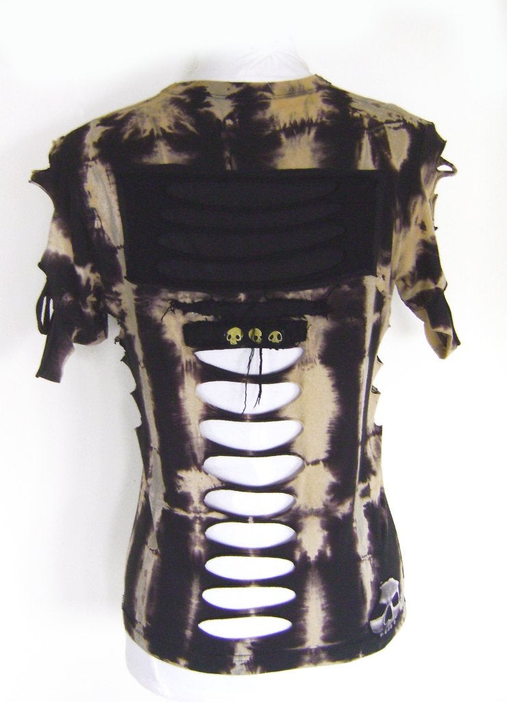skull batik post-apoc desert-punk goth punk rock rave top, Maat 38/40 (M), Overige kleuren, Verzenden, Post-apoc dune goth