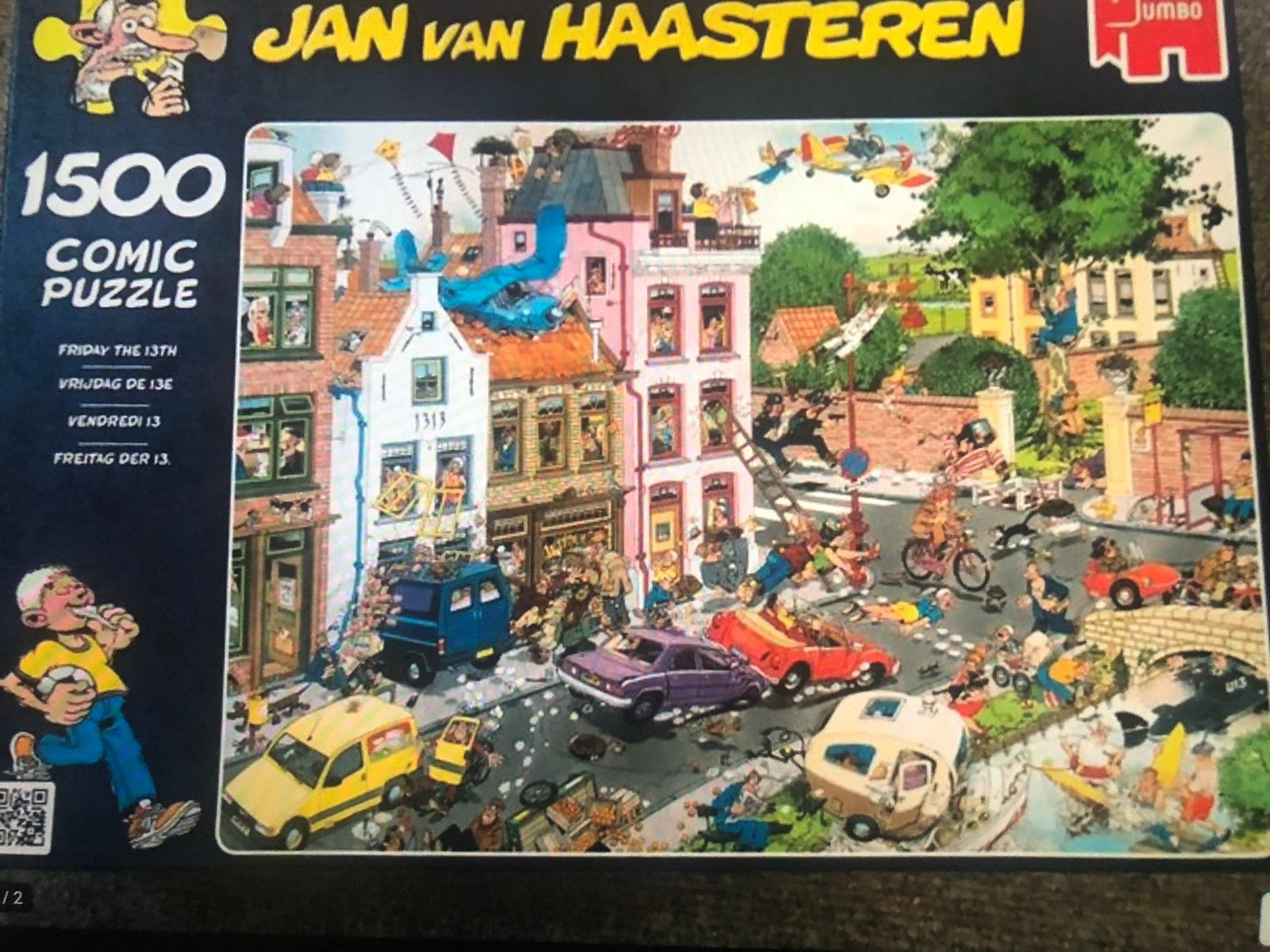 Jan van Haasteren - Vrijdag de 13e - 1500 stukjes, Ophalen of Verzenden, 500 t/m 1500 stukjes, Zo goed als nieuw, Legpuzzel