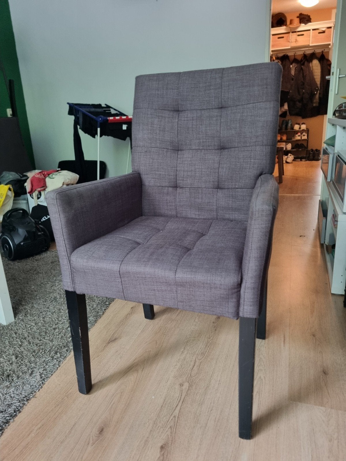 6x Comfortabele eetkamerstoelen met armleuning - Grijs, Huis en Inrichting, Ophalen, Modern, Comfortabel, Gebruikt, Vijf, Zes of meer stoelen