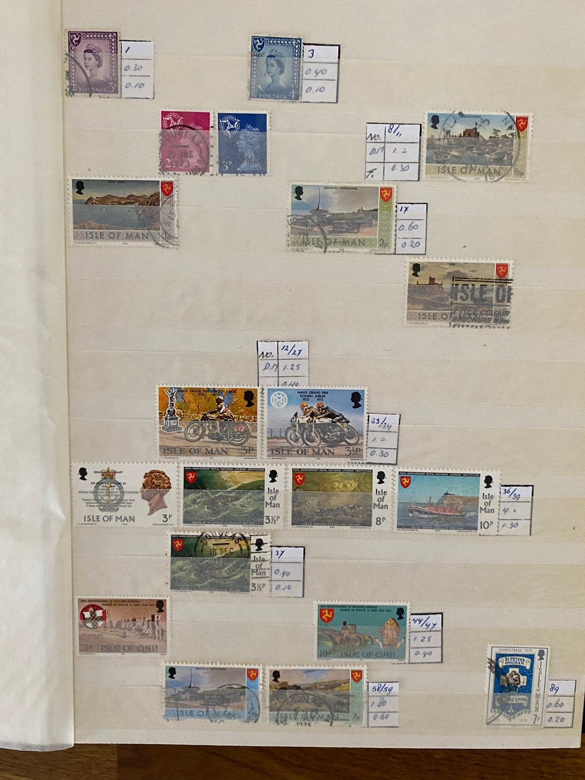 Postzegelverzameling Isle of Man, Gibraltar, Jersey, Ophalen of Verzenden, Na 1940, Gestempeld