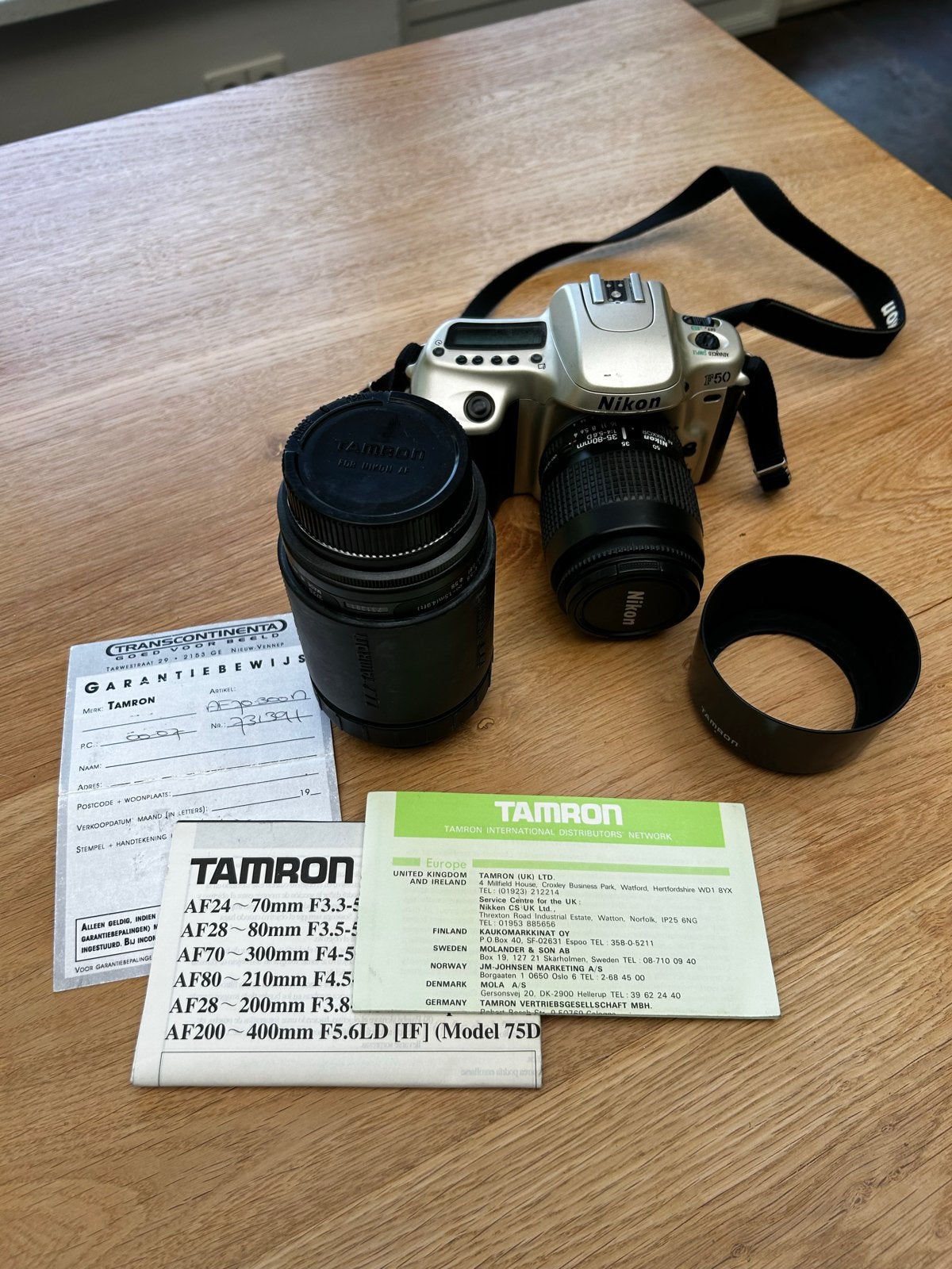 Nikon F50 Spiegelreflexcamera met Tamron 70-300mm zoomlens, Ophalen of Verzenden, Gebruikt, Spiegelreflex, Nikon