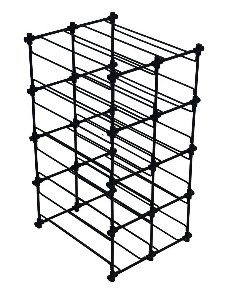 Vintage Wijnrek Modulair Metaal Jaren 80 Minimalistisch, Ophalen, Gebruikt, Vintage wijnrek, Vintage wijnrek