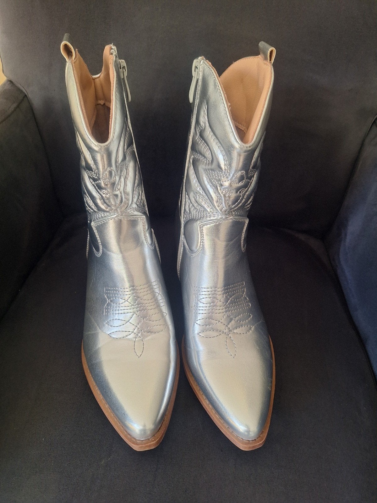 Lucky Shoes Zilveren Cowboylaarzen Maat 39, Kleding | Dames, Ophalen of Verzenden