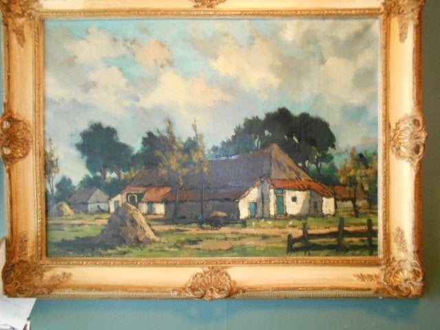 schilderij toon koster schiedam 1914-1989, Ophalen of Verzenden