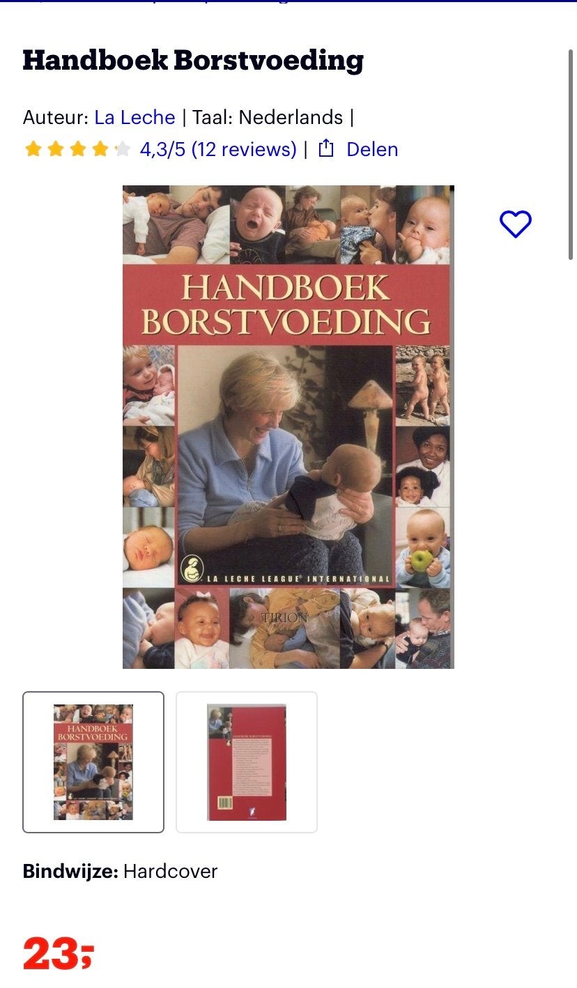 Handboek Borstvoeding - Alles over borstvoeding, Ophalen of Verzenden, Zo goed als nieuw, Zwangerschap en Bevalling