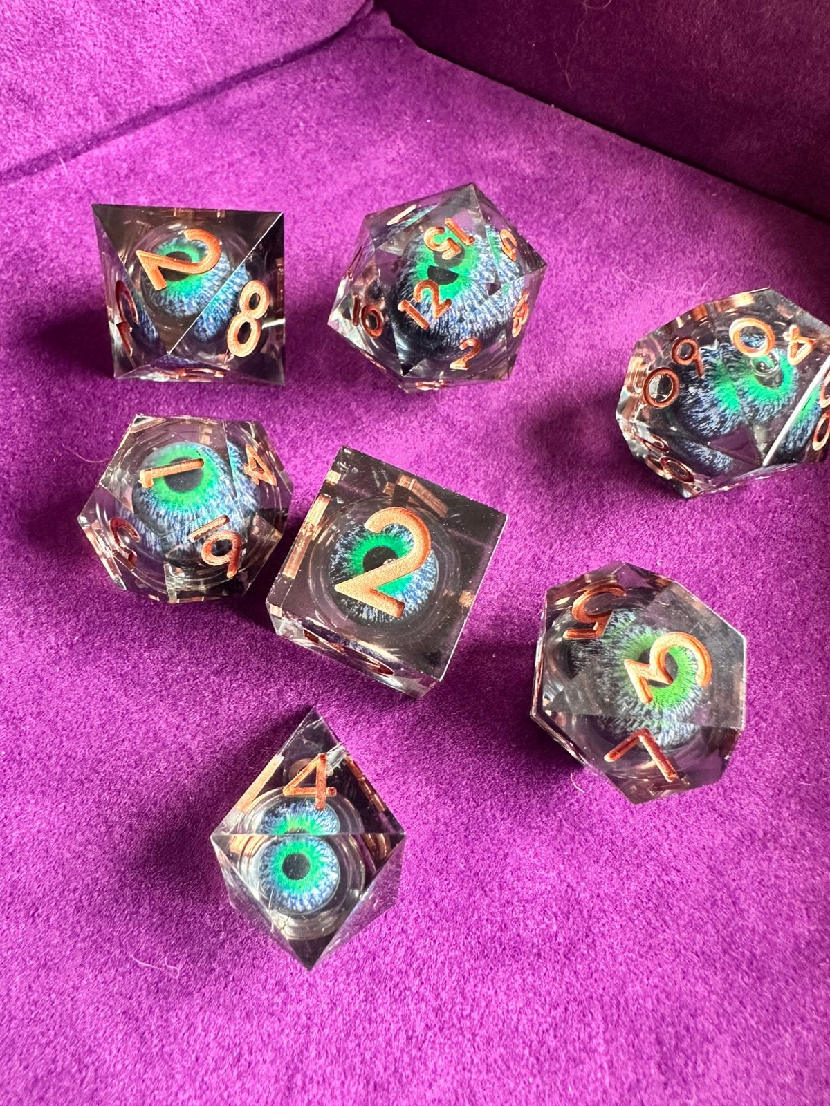 DND dice / dobbelbak / dobbelstenen / drakenoog / RPG / D&D, Ophalen of Verzenden, Nieuw, Overige soorten