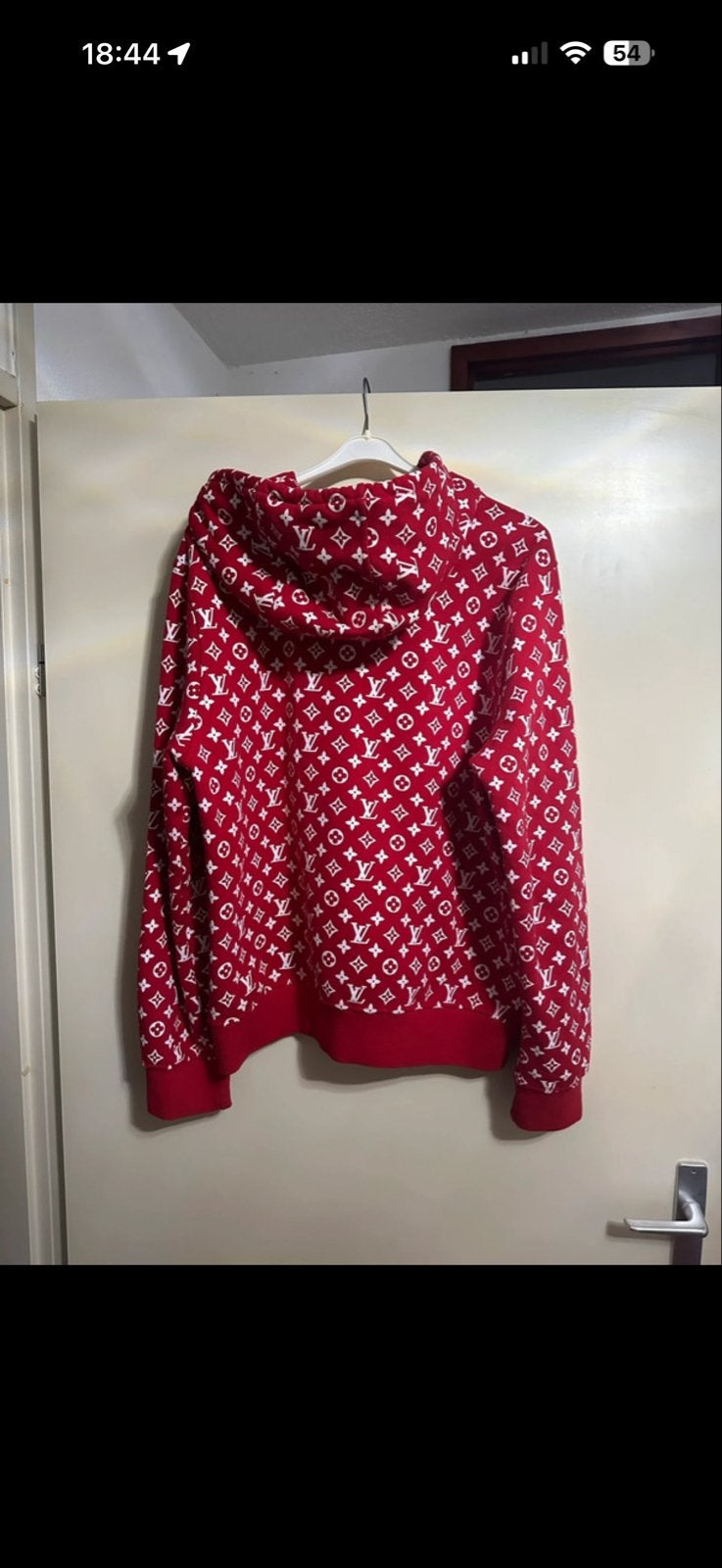 Supreme Louis Vuitton Box Logo Hoodie Rood Maat L, Maat 52/54 (L), Verzenden, Nieuw, Rood