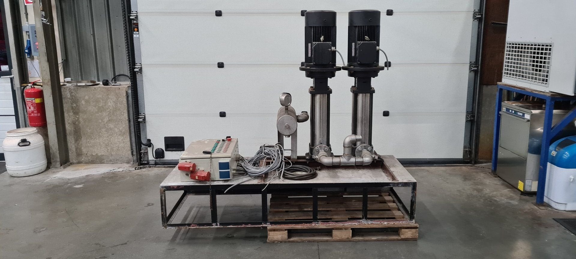 Grundfos dubbele verticale pompinstallatie – 2x 11 kW – RVS, -, -, -