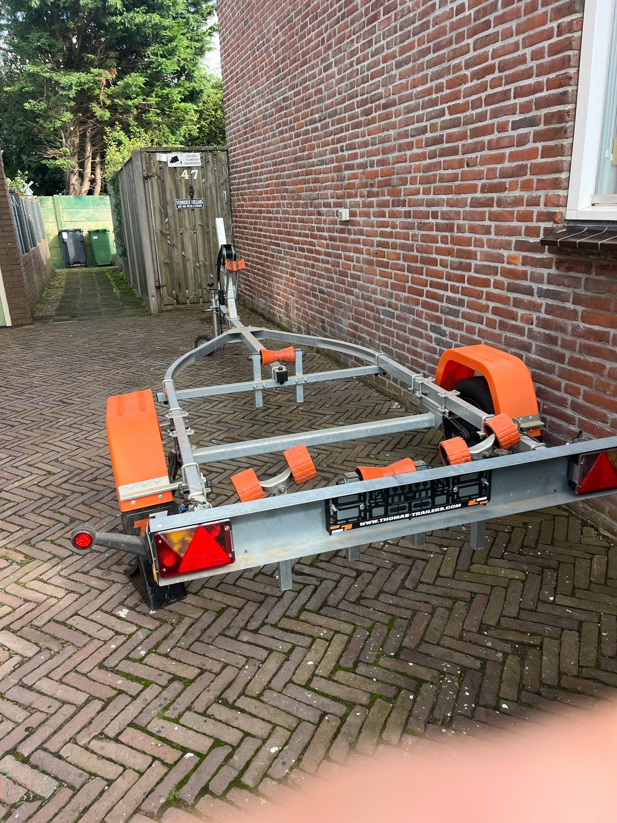 Tomas boottrailer 4.50m - Nieuwstaat uit 2024, Watersport en Boten, Minder dan 1500 kg, Sloepentrailer, Minder dan 6 meter, Ophalen of Verzenden