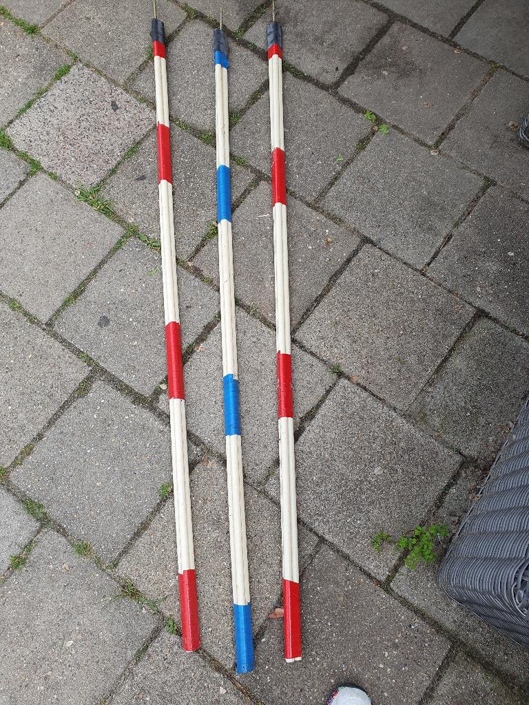 3 slalom stokken/palen, Maat XS of kleiner, Ophalen of Verzenden, Gebruikt, Overige typen